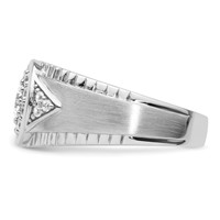 IBGoodman 14K White Gold 1 Carat Lab Grown Diamond VS SI+ G+ Complete Men's Cluster Ring view 3