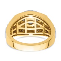 IBGoodman 14K Two-Tone 1.25 Carat Lab Grown Diamond VS SI+ G+ Complete Cluster Men's Ring view 5