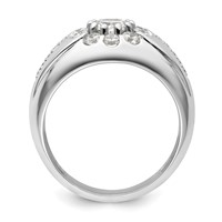 IBGoodman 14K White Gold 1.50 Carat Lab Grown Diamond VS SI+ G+ Complete Men's Ring view 2