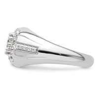 IBGoodman 14K White Gold 1.50 Carat Lab Grown Diamond VS SI+ G+ Complete Men's Ring view 3