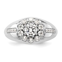 IBGoodman 14K White Gold 1.50 Carat Lab Grown Diamond VS SI+ G+ Complete Men's Ring view 4