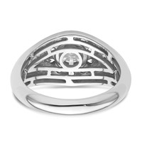 IBGoodman 14K White Gold 1.50 Carat Lab Grown Diamond VS SI+ G+ Complete Men's Ring view 5