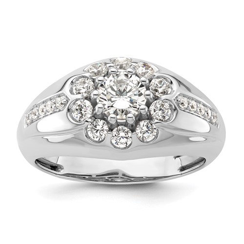 IBGoodman 14K White Gold 1.50 Carat Lab Grown Diamond VS SI+ G+ Complete Men's Ring