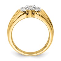 IBGoodman 14K Two-Tone 1 Carat Lab Grown Diamond VS SI+ G+ Complete Men's Ring view 2