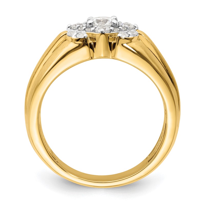 IBGoodman 14k Two-Tone 1 carat Lab Grown Diamond VS/SI+ G+ Complete Men's Ring