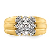 IBGoodman 14K Two-Tone 1 Carat Lab Grown Diamond VS SI+ G+ Complete Men's Ring view 4