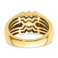 IBGoodman 14K Two-Tone 1 Carat Lab Grown Diamond VS SI+ G+ Complete Men's Ring view 5