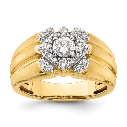 IBGoodman 14K Two-Tone 1 Carat Lab Grown Diamond VS SI+ G+ Complete Men's Ring