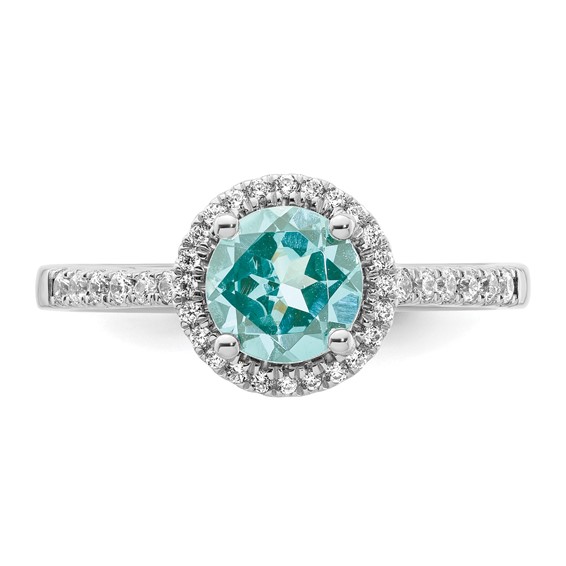 Gold Pure Serenity Diamond & Created Paraiba Jewelry
