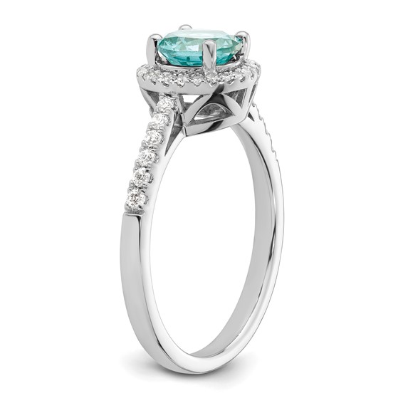 Gold Pure Serenity Diamond & Created Paraiba Jewelry
