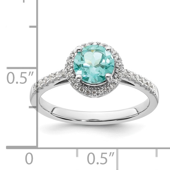 Gold Pure Serenity Diamond & Created Paraiba Jewelry