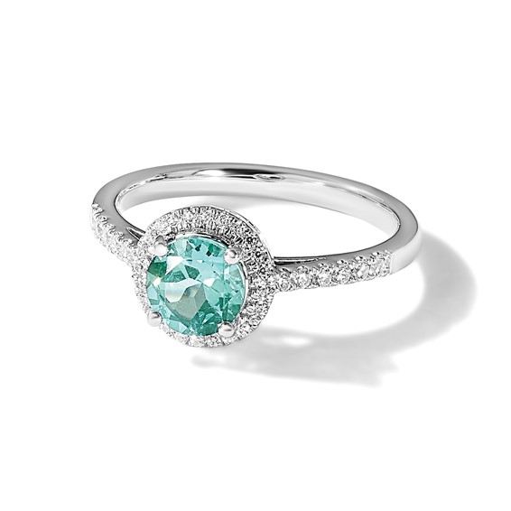 Gold Pure Serenity Diamond & Created Paraiba Jewelry