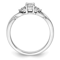14K White Gold 0.33 Carat Lab Grown Diamond VS SI+ G+ Round Complete Halo Engagement Ring view 2