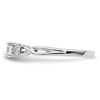 14K White Gold 0.33 Carat Lab Grown Diamond VS SI+ G+ Round Complete Halo Engagement Ring view 3