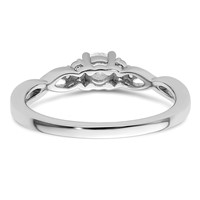 14K White Gold 0.33 Carat Lab Grown Diamond VS SI+ G+ Round Complete Halo Engagement Ring view 5