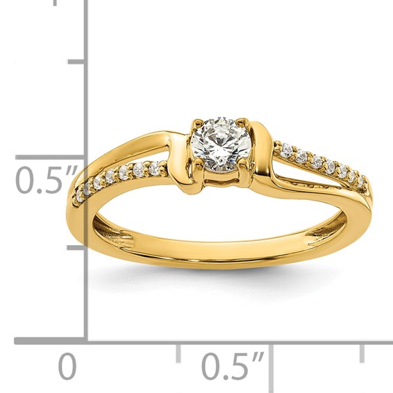 14K Diamond Complete Promise/Engagement Ring