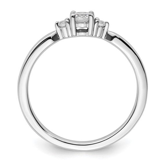 14K White Gold Diamond Complete Promise/Engagement Ring
