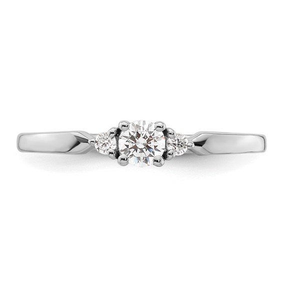 14K White Gold Diamond Complete Promise/Engagement Ring