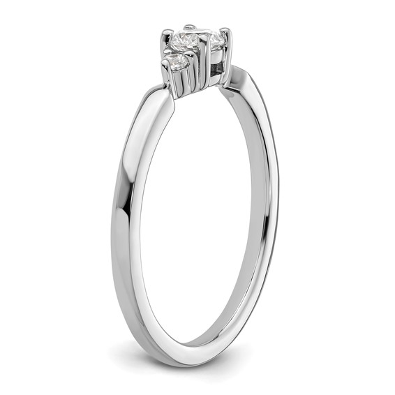 14K White Gold Diamond Complete Promise/Engagement Ring