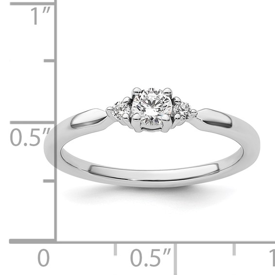 14K White Gold Diamond Complete Promise/Engagement Ring