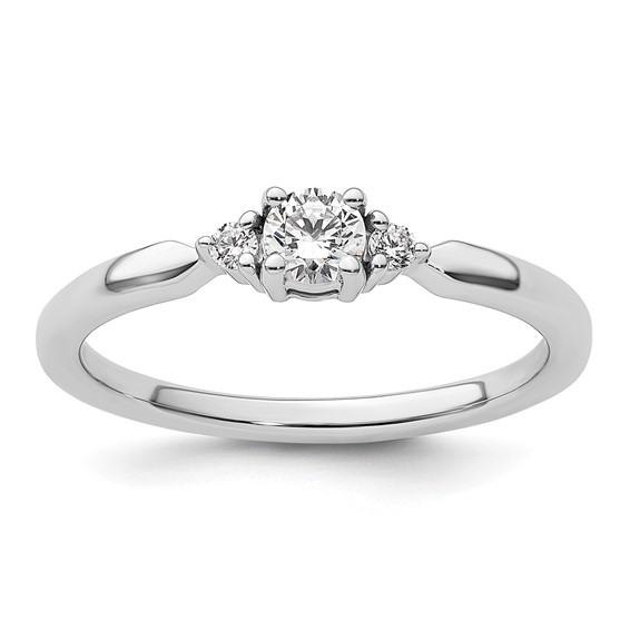 14K White Gold Diamond Complete Promise/Engagement Ring