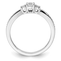 10K White Gold 0.33 Carat Lab Grown Diamond VS SI+ G+ Complete Petite Engagement Ring view 2