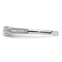 10K White Gold 0.33 Carat Lab Grown Diamond VS SI+ G+ Complete Petite Engagement Ring view 3