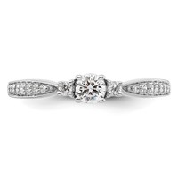10K White Gold 0.33 Carat Lab Grown Diamond VS SI+ G+ Complete Petite Engagement Ring view 4