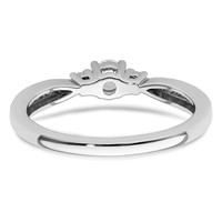 10K White Gold 0.33 Carat Lab Grown Diamond VS SI+ G+ Complete Petite Engagement Ring view 5