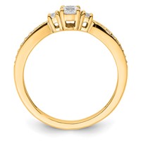 10K Yellow Gold 0.33 Carat Lab Grown Diamond VS SI+ G+ Complete Petite Engagement Ring view 2