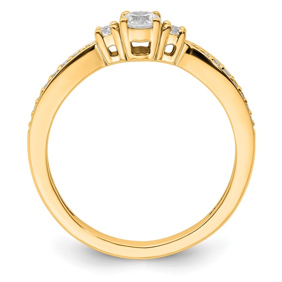 10k 1/3 carat Lab Grown Diamond VS/SI+ G+ Complete Petite Engagement Ring