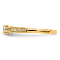 10K Yellow Gold 0.33 Carat Lab Grown Diamond VS SI+ G+ Complete Petite Engagement Ring view 3
