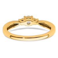 10K Yellow Gold 0.33 Carat Lab Grown Diamond VS SI+ G+ Complete Petite Engagement Ring view 5