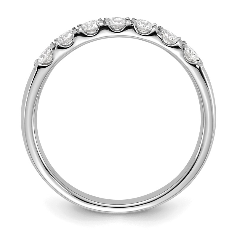 14k White Gold 1/2 carat Lab Grown Diamond VS/SI+ G+ Seven Stone Complete Band
