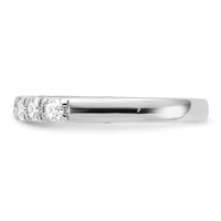 14K White Gold 0.50 Carat Lab Grown Diamond VS SI+ G+ Seven Stone Complete Band view 3
