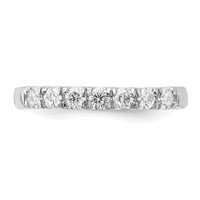 14K White Gold 0.50 Carat Lab Grown Diamond VS SI+ G+ Seven Stone Complete Band view 4