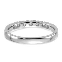14K White Gold 0.50 Carat Lab Grown Diamond VS SI+ G+ Seven Stone Complete Band view 5