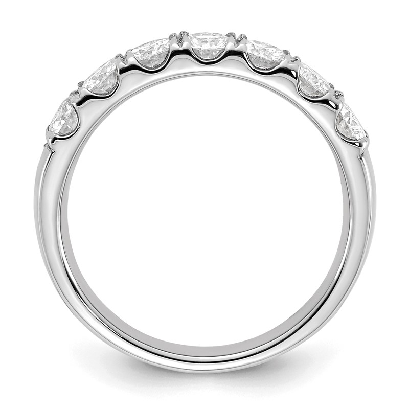 14k White Gold 1 carat Lab Grown Diamond VS/SI+ G+ Seven Stone Complete Band