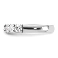14K White Gold 1 Carat Lab Grown Diamond VS SI+ G+ Seven Stone Complete Band view 3