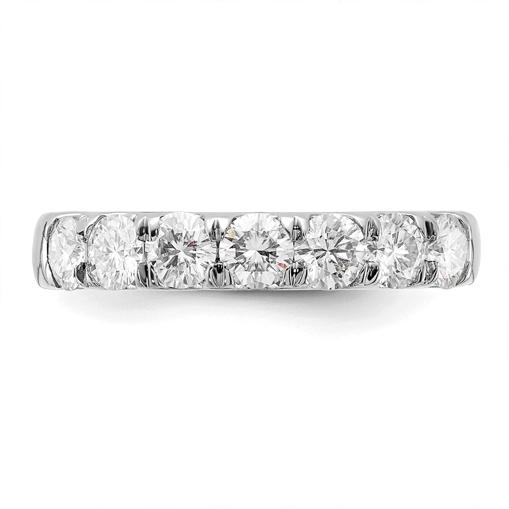 14k White Gold 1 carat Lab Grown Diamond VS/SI+ G+ Seven Stone Complete Band (RM9634B-100-WLG)