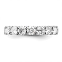 14K White Gold 1 Carat Lab Grown Diamond VS SI+ G+ Seven Stone Complete Band view 4
