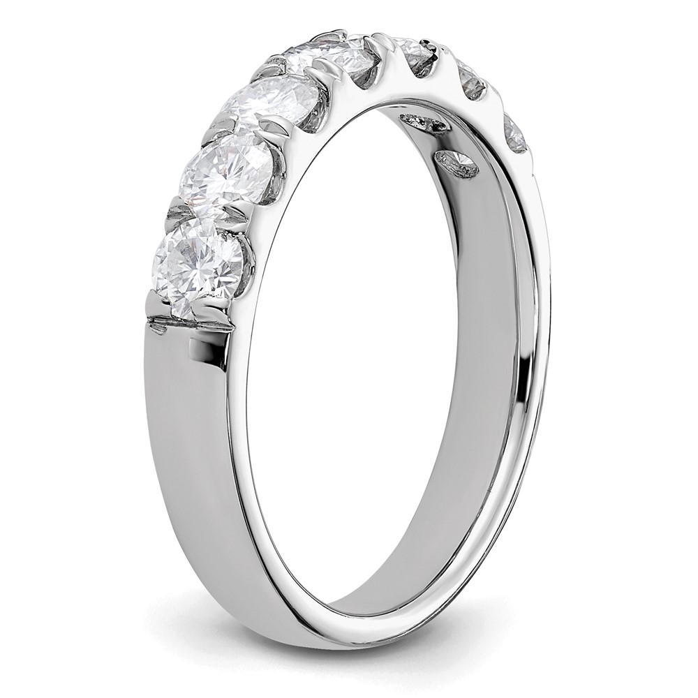 14k White Gold 1 carat Lab Grown Diamond VS/SI+ G+ Seven Stone Complete Band (RM9634B-100-WLG)