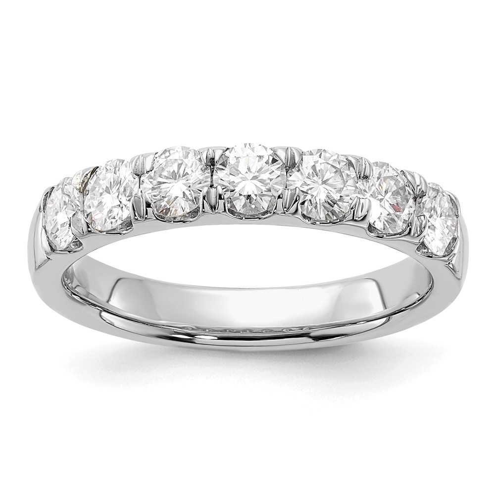 14k White Gold 1 carat Lab Grown Diamond VS/SI+ G+ Seven Stone Complete Band (RM9634B-100-WLG)