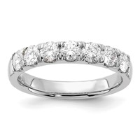14K White Gold 1 Carat Lab Grown Diamond VS SI+ G+ Seven Stone Complete Band view 1