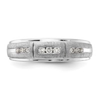 IBGoodman 10K White Gold 0.20 Carat Lab Grown Diamond VS SI+ G+ Complete Men's Ring view 4