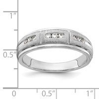 IBGoodman 10K White Gold 0.20 Carat Lab Grown Diamond VS SI+ G+ Complete Men's Ring view 5