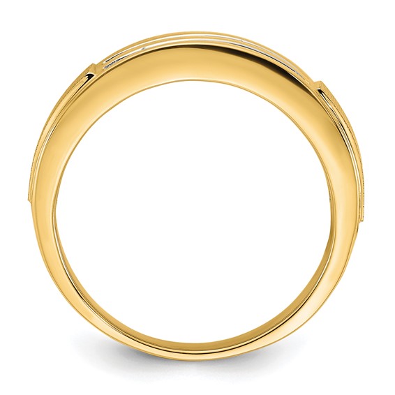 IBGoodman 10k 1/5 carat Lab Grown Diamond VS/SI+ G+ Complete Double Row Men's Ring