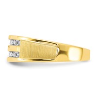IBGoodman 10K Yellow Gold 0.20 Carat Lab Grown Diamond VS SI+ G+ Complete Double Row Men's Ring view 3
