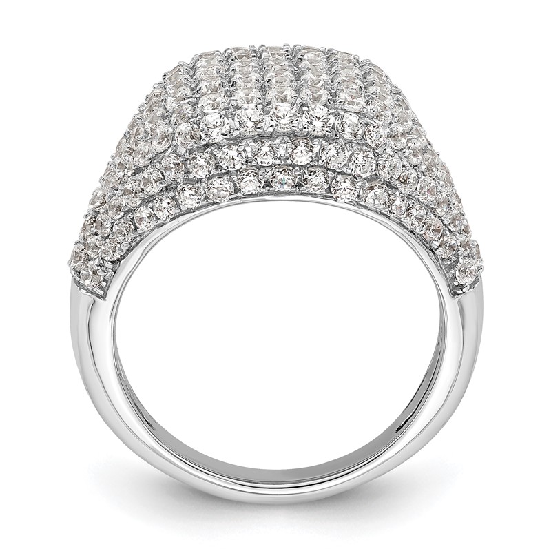 14k White Gold 2 1/4 carat Lab Grown Diamond VS/SI+ G+ Complete Cluster Fashion Ring