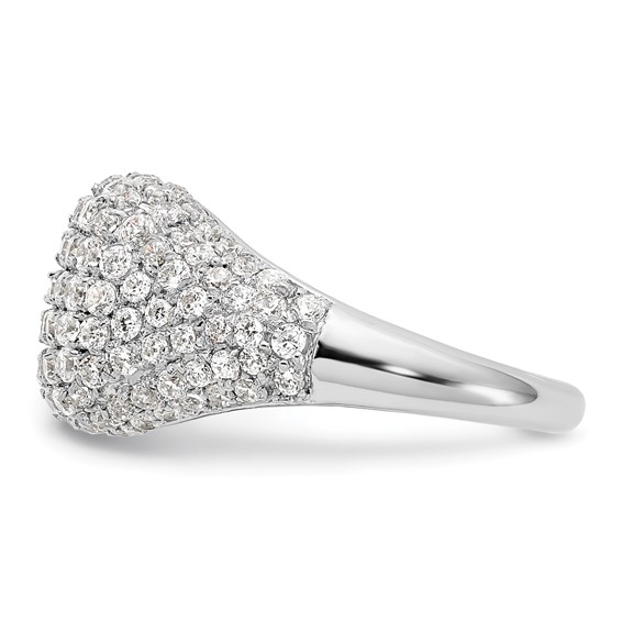 14k White Gold 2 1/4 carat Lab Grown Diamond VS/SI+ G+ Complete Cluster Fashion Ring